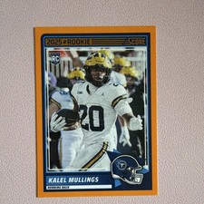 Panini Score 2025 Kalel Mullings Tennessee Titans Rookie #62