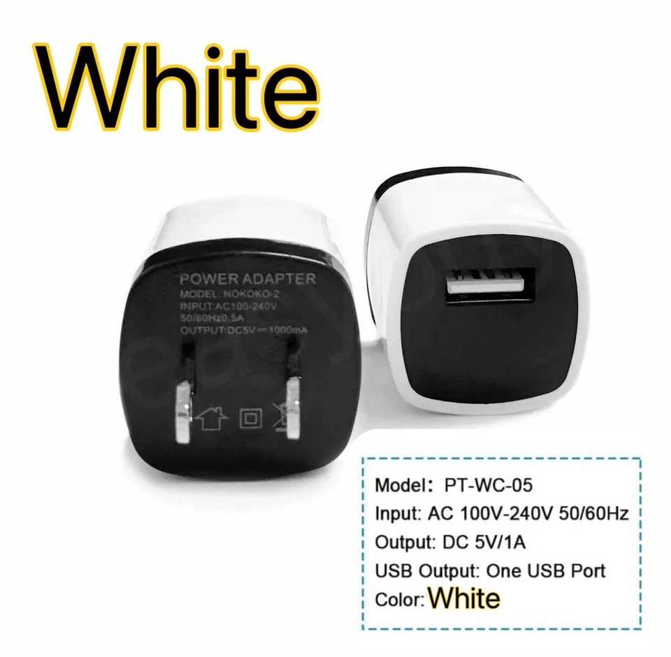 50x 1A USB Power Adapter AC Home Wall Charger US Plug for apple iPhone 6 Android - Image 3 of 4