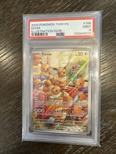 Pokemon 2024 Eevee 188/167 Illustration Rare Twilight Masquerade PSA 9 on eBay
