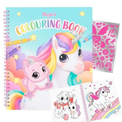 Depesche Ylvi Einhörner & Pailletten Malbuch mit Stickern für Kinder 5+