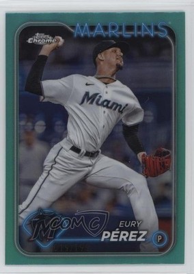 2024 Topps Chrome Aqua Refractor 19/199 Eury Perez Eury Pérez #6 06l3