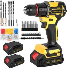Brushless Cordless Hammer Drill Set, 21V Impact Drill Driver and Screwdriver Se