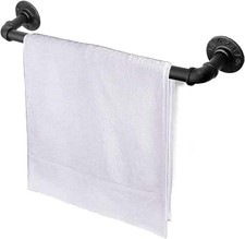 Industrial Pipe Towel Rack Towel Bar Heavy Duty Wall Mounted Rustic Farmhouse