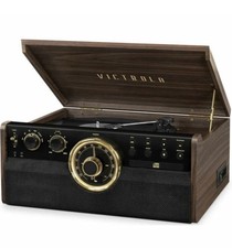    Victrola Empire Mid Century Modern Bluetooth,6 In 1 Bluetooth   As Shown