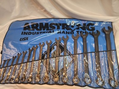 Armstrong Tools USA 15pc SAE 3/8''-1-1/4'' BLACK INDUSTRIAL Combination Wrench Set