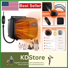 600/300W Pet Dog House Heater with Thermostat Anti Chew Cord Overheat Safety