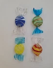 Set Of 4 Authentic Murano Italy Art Glass Candies Lot