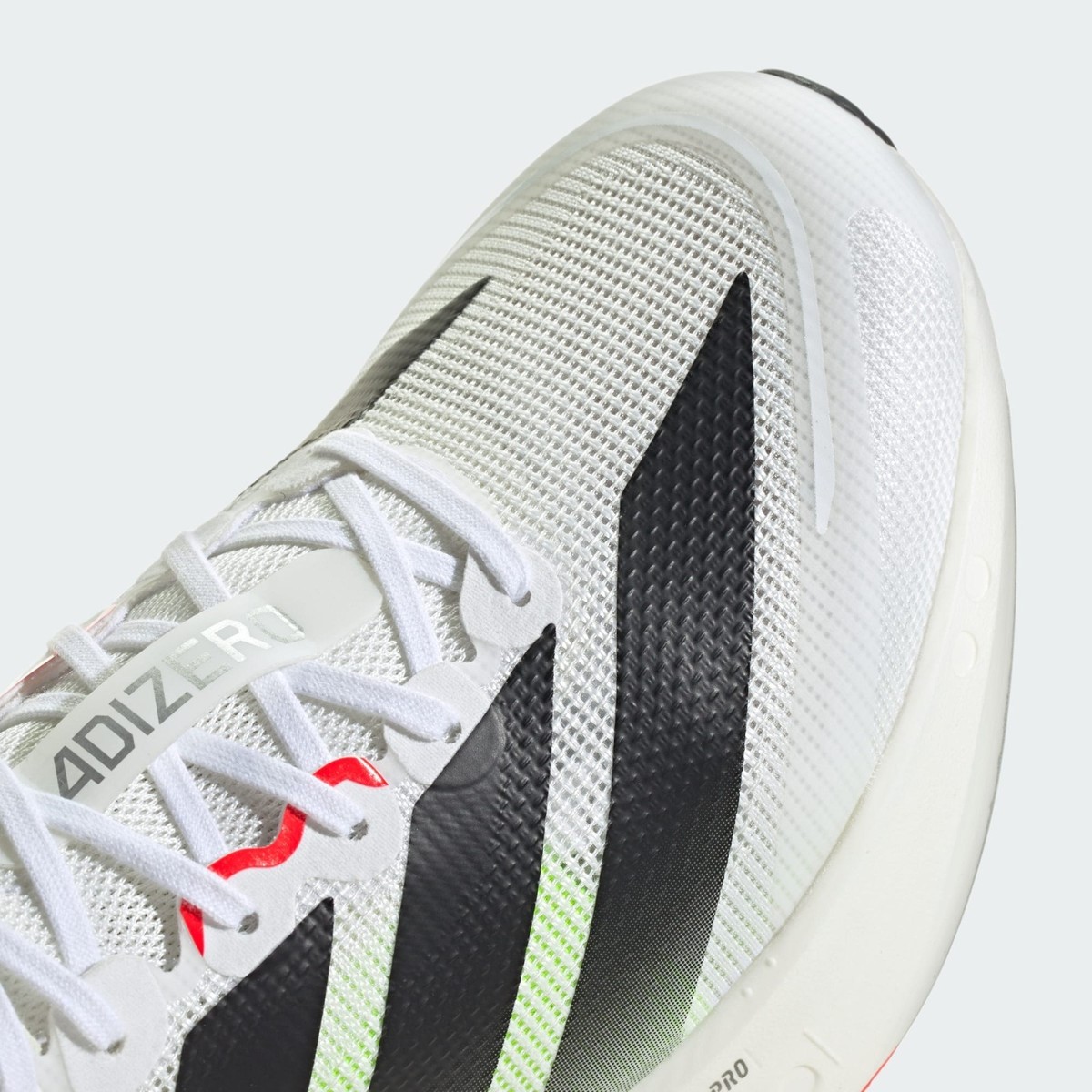 adidas Adizero Boston 13 Mens Sz 8.5 Cloud White Lucid Red Running Shoes JS4932 Adidas Adizero Boston 13  main image 4