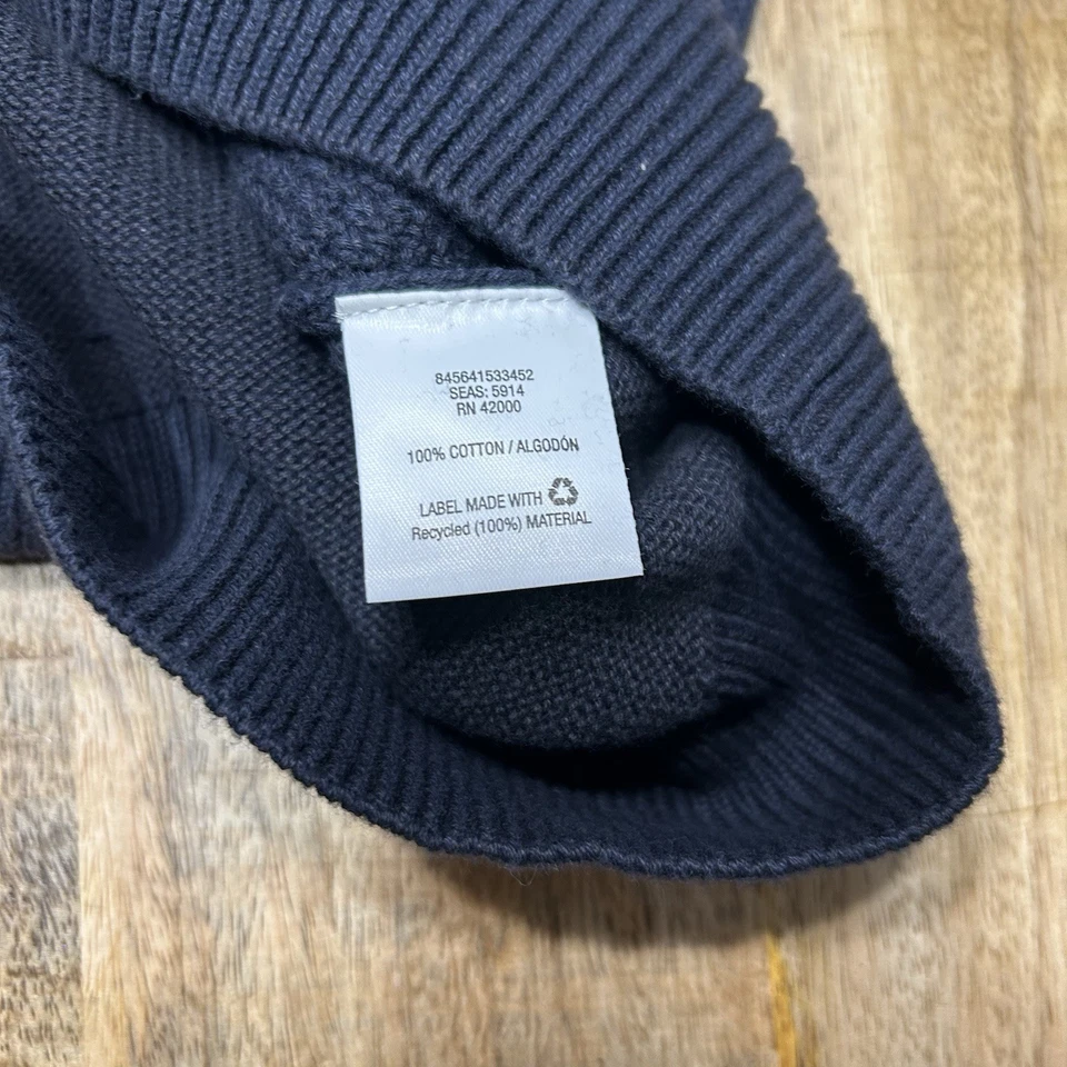 David Taylor синий кабель вязаный свитер мужской XL 100% хлопок - Изображение 4 из 4