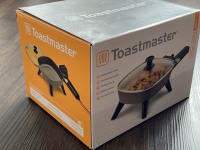 Toastmaster 6-Inch Electric Skillet TM-602SKKL Ceramic Glass Lid Removable Hand 