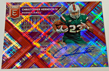 2018 Panini Elite Draft Picks Christopher Herndon RC Auto Aspirations Pink 45/75