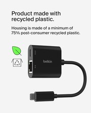 Belkin - USB-C to Ethernet  Charge Adapter with gigabit Ethernet port