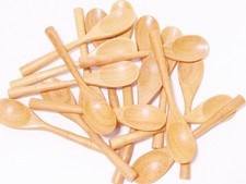 Touchable dream Mini Wooden Spoons Condiments Salt Spoons Bamboo Style Handle...