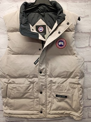 Canada Goose Vest Large Men's, Limestone,  Zip Snap, Freestyle Crew NWT NEW