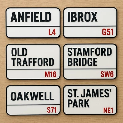 Fußball Boden Stadium Straßenschild Personalisiert London Stil Anfield, Alte - Bild 1 von 3