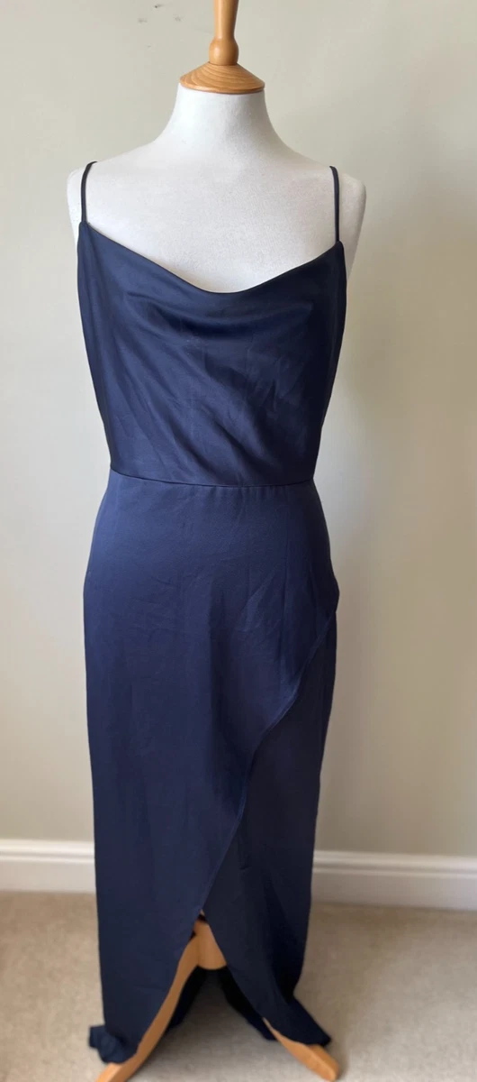 anna sawai dress golden globes Cowl-Neck Maxi Glitter Dress – Eclipse