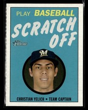 2020 Topps Heritage #6 Christian Yelich 1971 Topps Baseball Scratch-Offs card