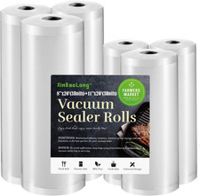 Vacuum Sealer Rolls 6 Pack 8x20 11x20 Heavy Duty BPA Free