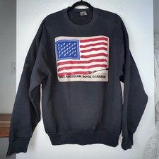 Vintage American Black Crewneck Sweatshirt Size Large 1992