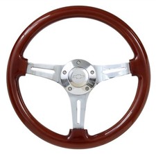 Mahogany Chrome Steering Wheel Kit Chevy Horn For 1968 - 1988 Chevy El Camino