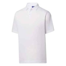 FootJoy Men White Drirelease Solid Jersey Collar Athletic Golf Polo S M L XL 2XL