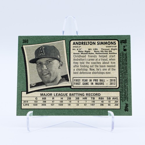 2020 Topps VIP Andrelton Simmons 1/1 #360 - Picture 2 of 2