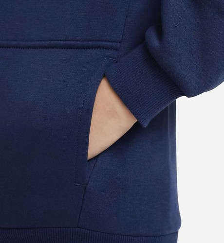 Nike Hoodie Pullover Sweatshirt Size Kids Medium Navy Blue FD3000–410 New - Picture 3 of 3