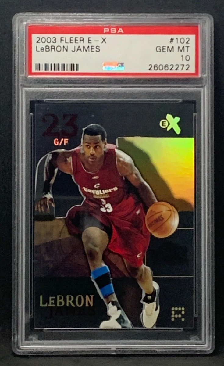 2003-04 LeBron James Fleer E-X Rookie Graded PSA 10! 03/04 RC #102 