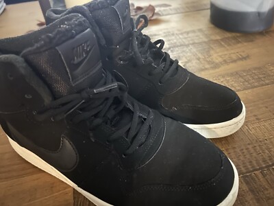 Nike Ebernon Mid SE Black / White Womans Sneaker Shoes [AV2478-001] Size 10