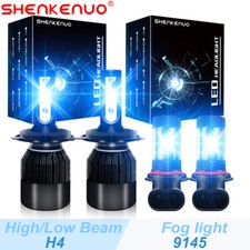 For Toyota Sequoia 2001-2007 - 4X 8000K Blue LED Headlights Hi/Lo Fog Bulbs Kit