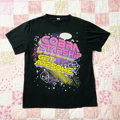 VTG Cobra Starship Get Awesome Slim-Fit T-Shirt Size L