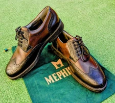 Mephisto Multi-Grip Wingtip GTX Waterproof Golf Cleats/Shoes Mens Sz 8 EUC