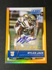 2016 Panini Score MYLES JACK #409 Gold Zone Auto RC/50 UCLA Bruins 🏈 Jaguars