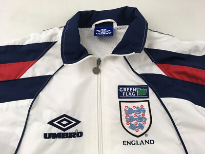 England 1997 1998 World Cup Green Flag Umbro jacket 1990s vintage