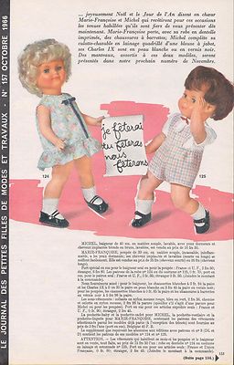 Page De Poupée Marie Françoise Du Magazine Modes Et Travaux Mai 1973 - Vintage, Collection, Occasion