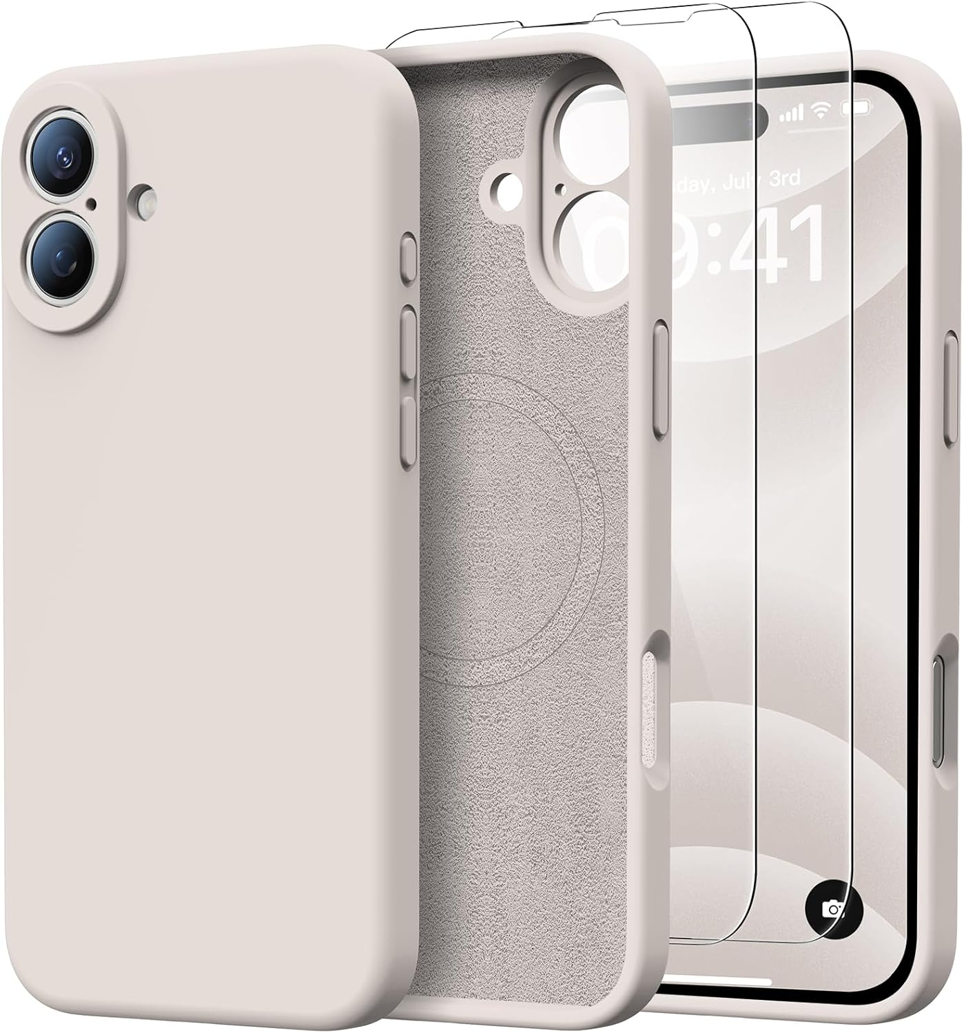 For Iphone 16 Case with 2 Screen Protectors - Compatible with Magsafe - Upgraded