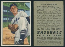 (35792) 1952 Bowman 165 Saul Rogovin White Sox-EM