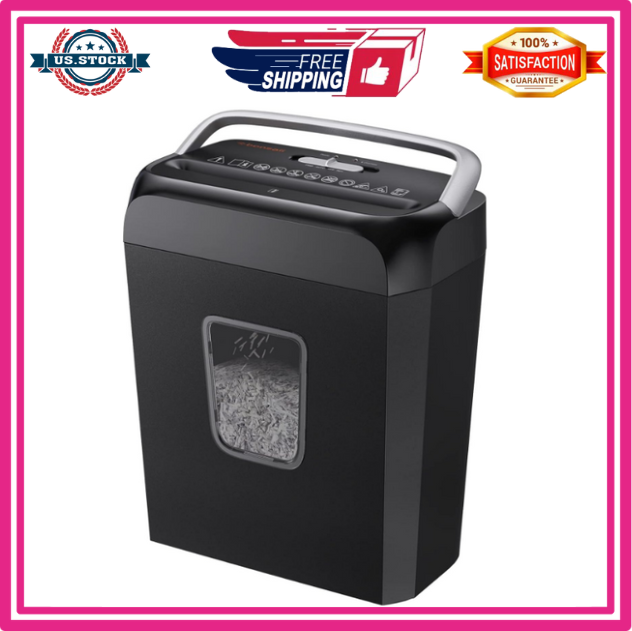 Bonsaii Paper Shredder, 5-6 Sheet Crosscut Shredder for Home Use, 3.4 Gals-image
