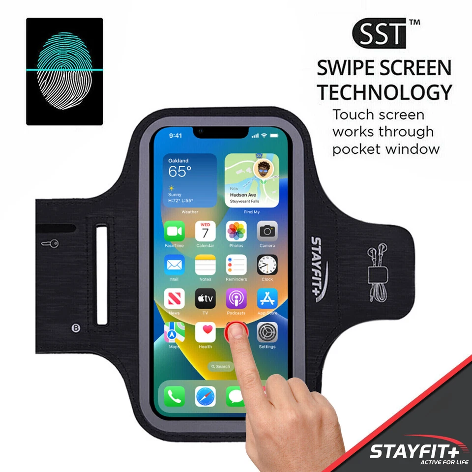 Running Sports Armband Fitness Holder Phone Gym Exercise Pouch Bag Key Case - Image 3 of 4