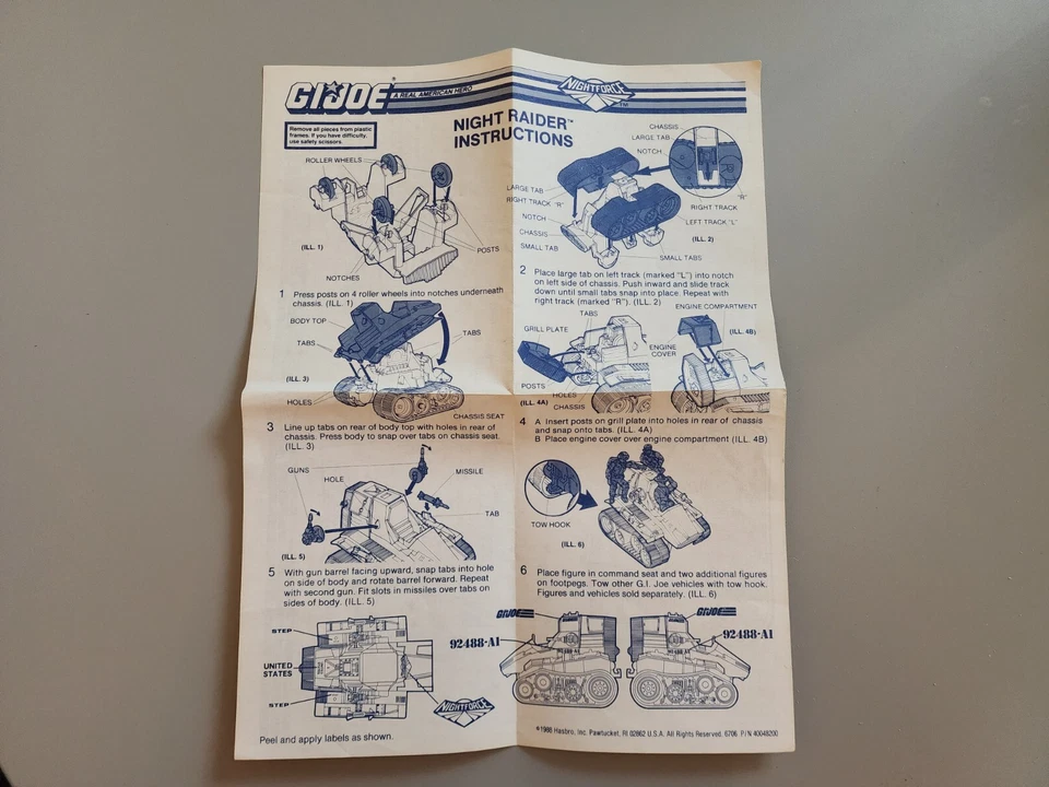 De colección GI Joe Night Force Night Raider Triple T planos solo Hasbro ARAH Foto 2 de 4