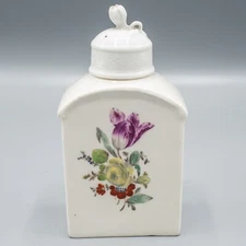 KPM Royal Berlin Tea Caddy Jar Floral Flowers Antique 4 7/8" - FREE USA SHIPPING