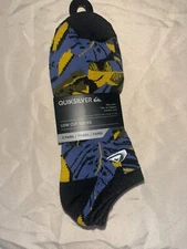 Mens Quiksilver Low Cut Socks--Pack of 5 pairs Multicolor Size 6-12