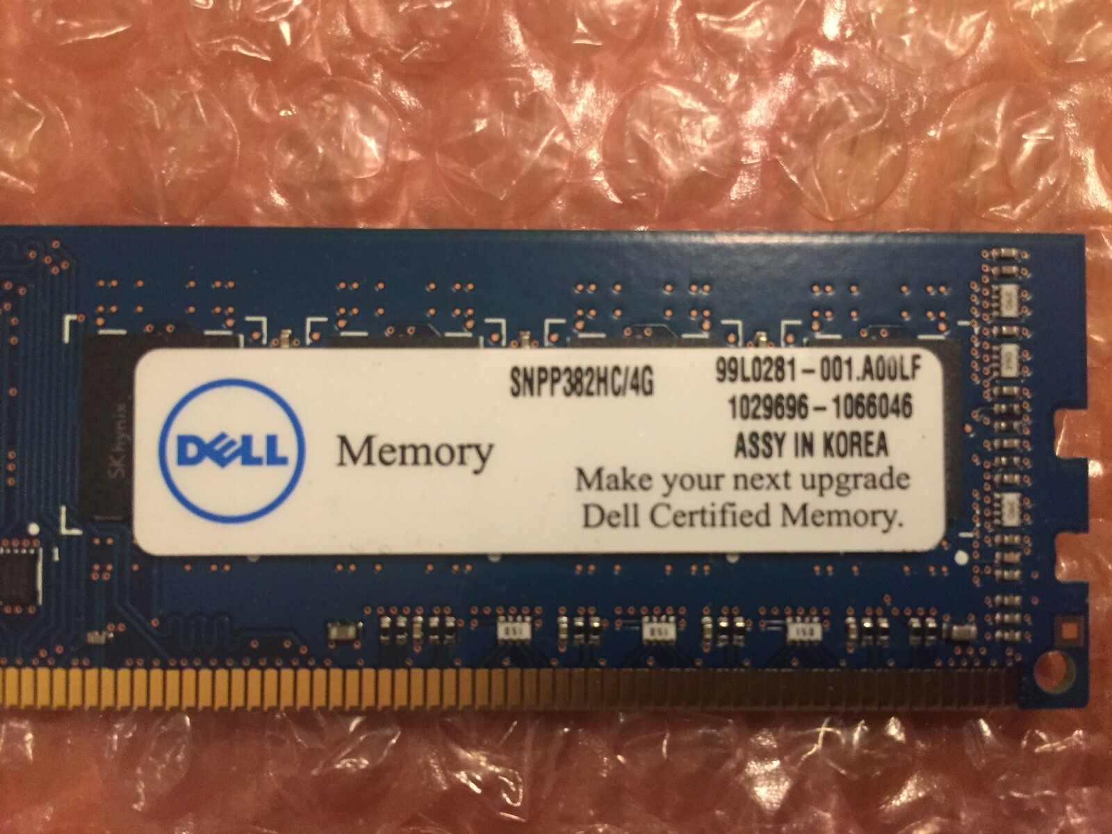 Hynix 4gb 2rx8 Pc3 10600u 9 10 B0 SK Hynix 4GB 2Rx8 PC3-10600U-9-10-B0/HMT351U6BFR8C -H9 N0 AA / Dell