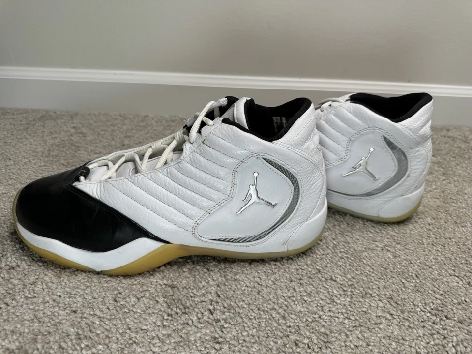 Кроссовки мужские Nike Jordan B'2rue Concord белые черные кожаные размер 10 - Изображение 2 из 4