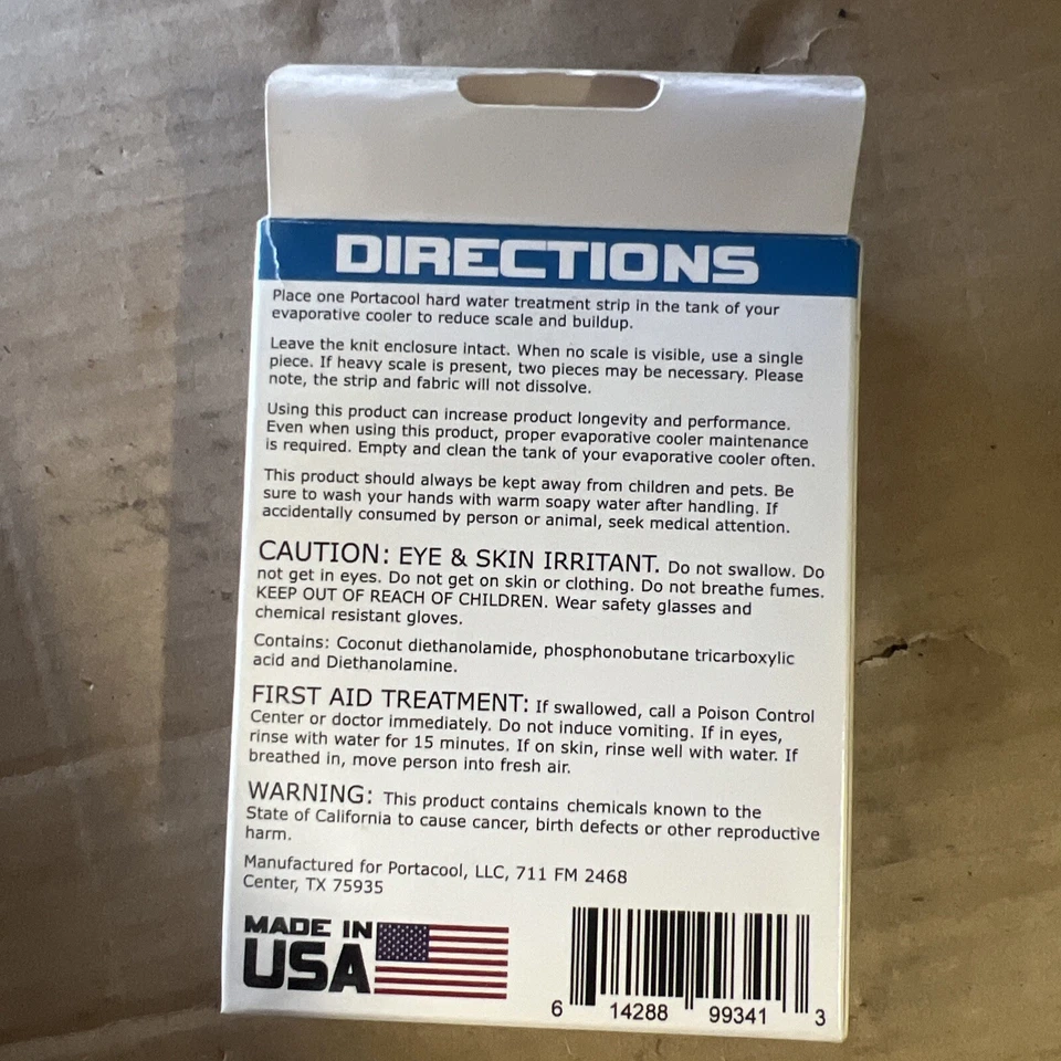 Kit de 4 tiras de tratamiento de agua dura Portacool - cada aplicación dura 30 días Foto 2 de 3