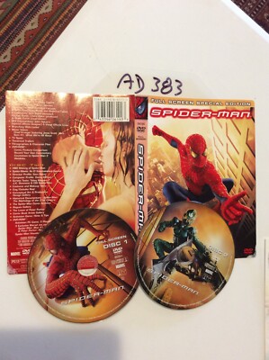 Spider-Man (DVD, 2002, 2-Disc Set, Special Edition No Case No Tracking #AD383