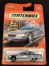 2022 Matchbox METAL MBX CITY 67/100 CHEVY CAPRICE CLASSIC POLICE SECURITY 