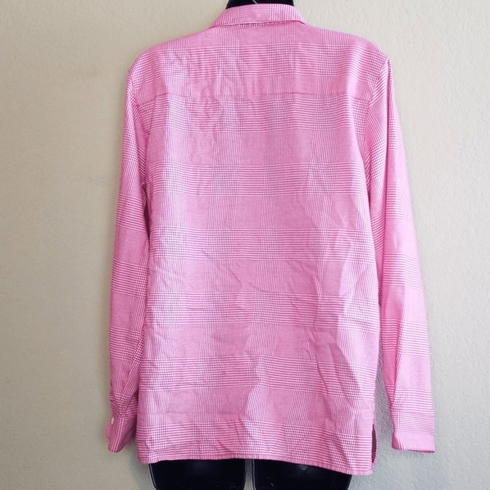 Foxcroft Houndstooth Button Down Top - image 6