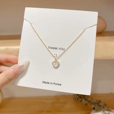 Valentines Day Gifts for Her, Love Heart Pendant Necklace S.Steel