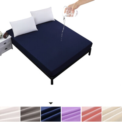 Waterproof Mattress Protector Cover 18'' Deep Pocket Fitted Sheet All Size Soft